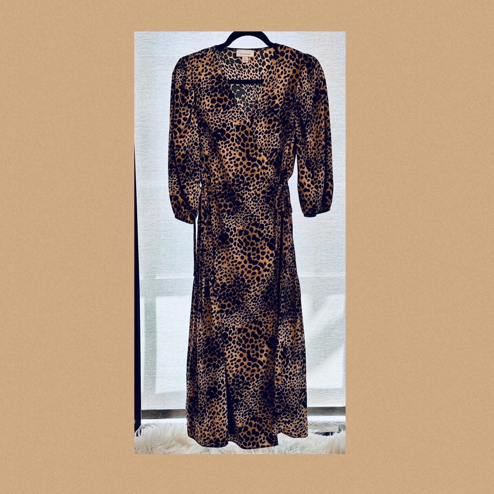 Leopard Print Midi Dress